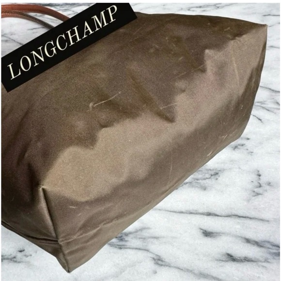 Longchamp • Le Pliage Shopping - Modele Depose Tote Bag • Dark Olive Green EUC - Picture 7 of 9